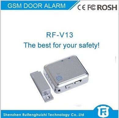 Talking door alarm with door chain lock sms call monitoring rf-v13